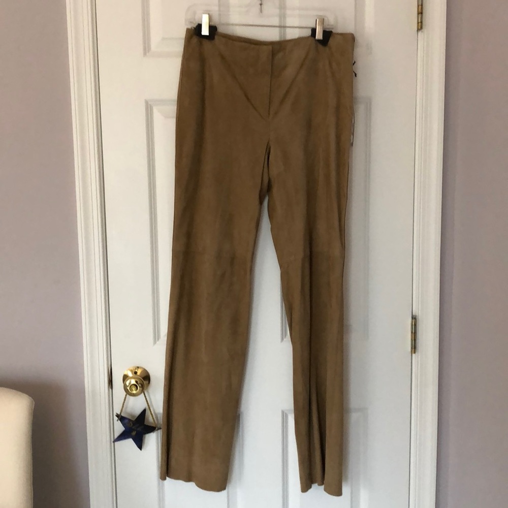Suede Adrienne Vittadini pants SZ 10 NWT